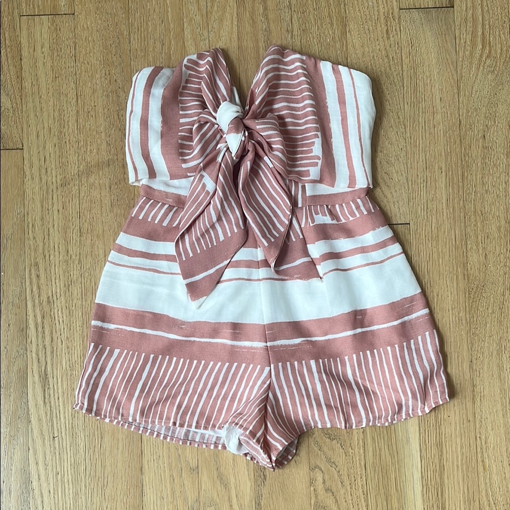 Lulu's Pink and White Striped Jumpsuit